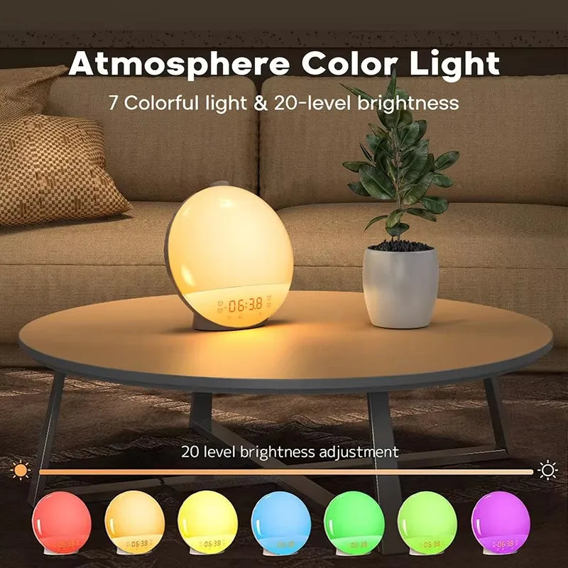 Sunrise Wake-Up Light Alarm Clock with FM Radio