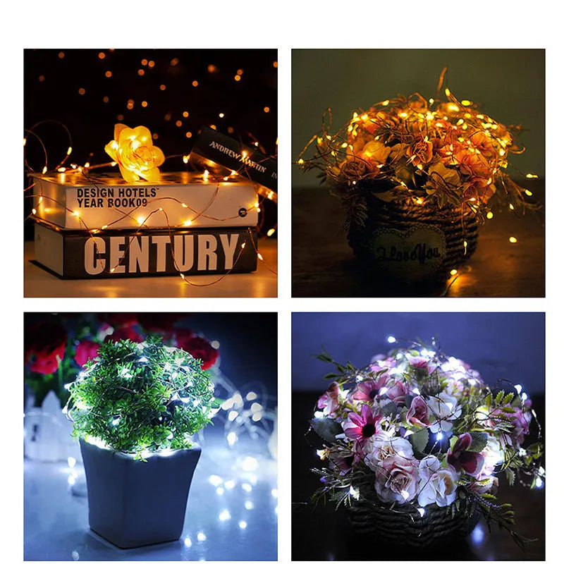 Copper-Wire Fairy String Lights 10m — USB Fairy Lights with Remote & Timer