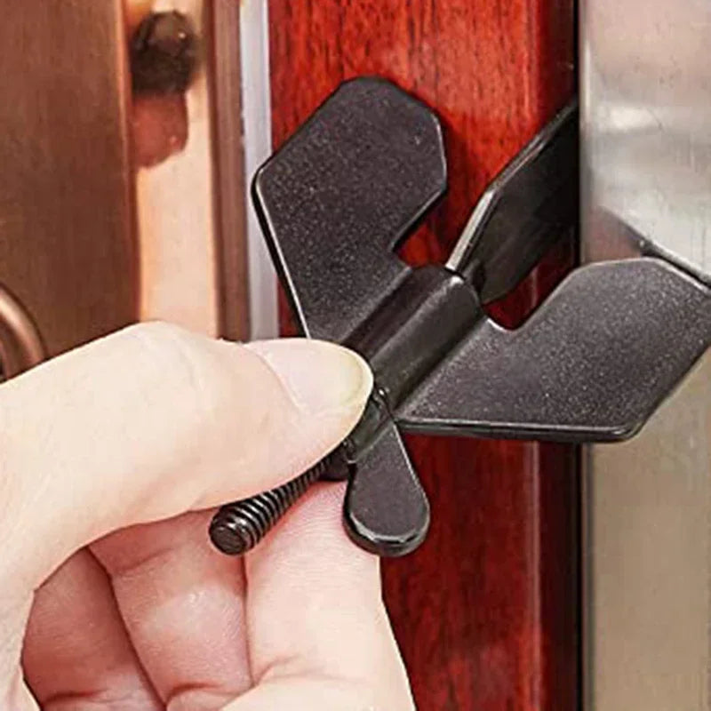 Portable Travel Door Lock — Stainless Steel Hotel & Home Privacy Security Lock