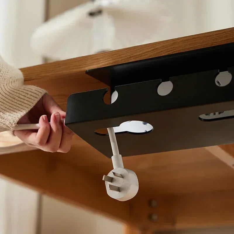 No-Drill Under-Desk Cable Management Tray with Clamp