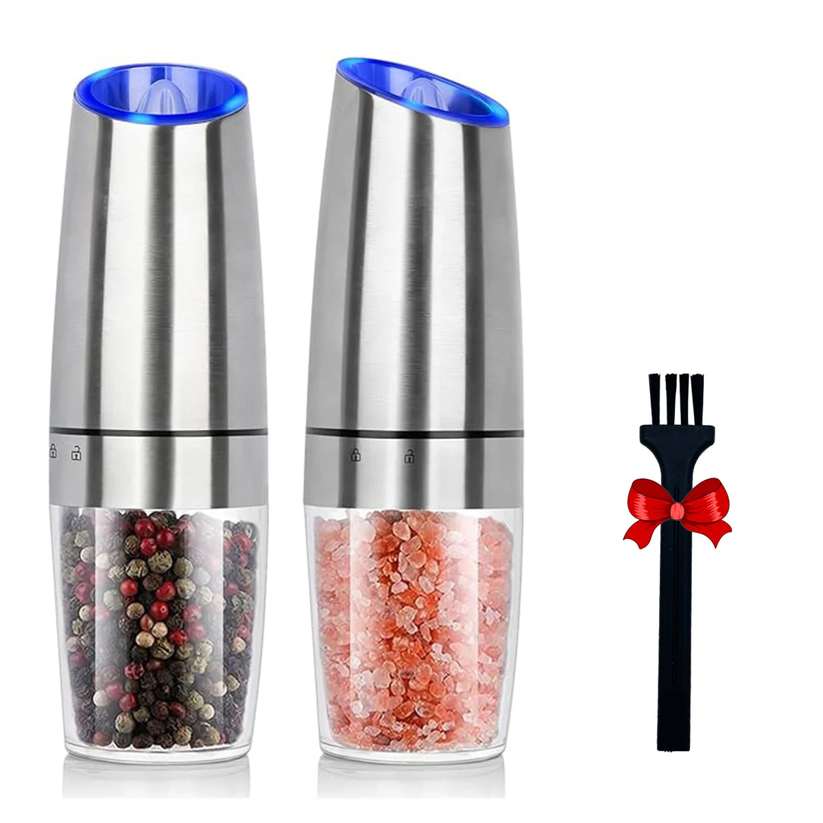 Gravity Electric Salt & Pepper Grinder — Automatic One-Hand Mill