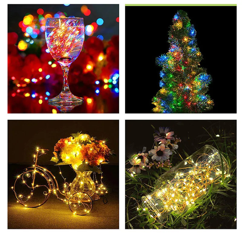 Copper-Wire Fairy String Lights 10m — USB Fairy Lights with Remote & Timer