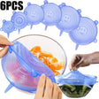 Reusable Silicone Stretch Lids – 6-Piece Assorted Food Cover Set