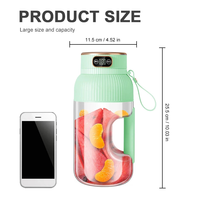 Portable USB-Rechargeable Juicer Blender — 1000ml