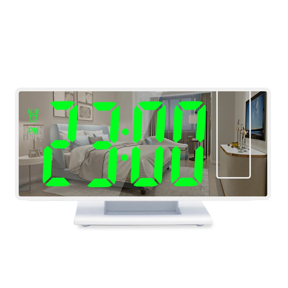 Projection Alarm Clock — 180° Ceiling Display