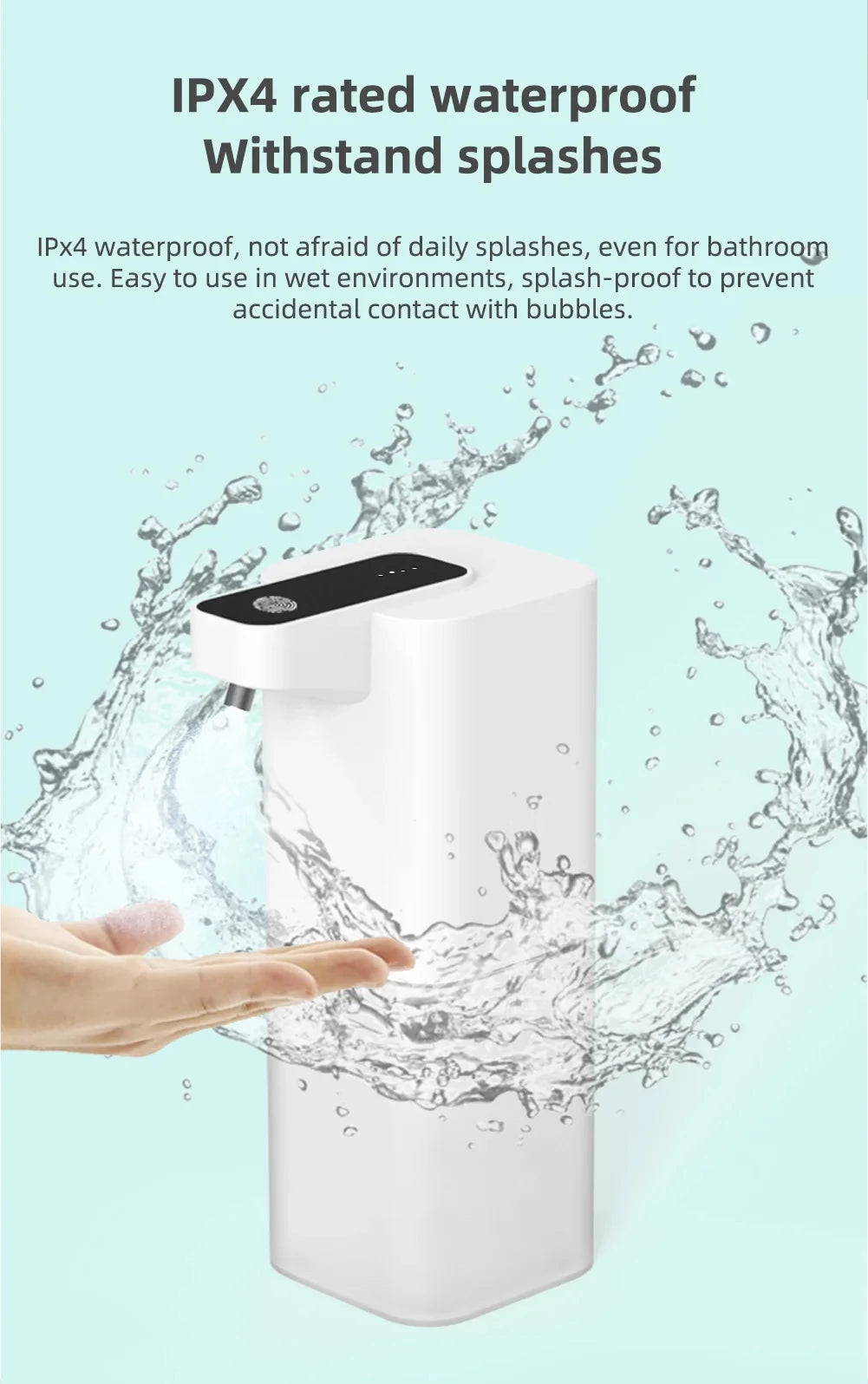 Touchless Automatic Foam Soap Dispenser 400ml USB Rechargeable — Infrared Sensor Hand Sanitizer Pump