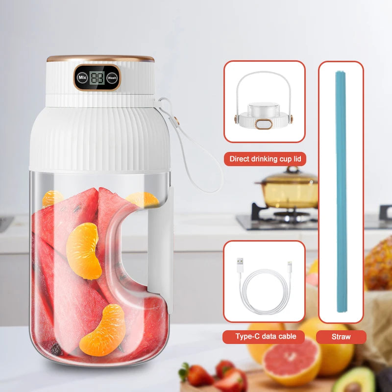 Portable USB-Rechargeable Juicer Blender — 1000ml