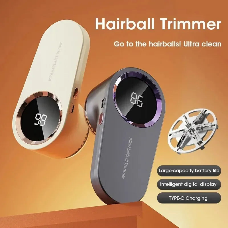 USB Rechargeable Electric Lint Remover with LED Display — Fabric Shaver for Clothes