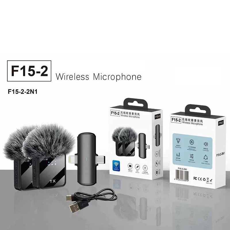 Wireless Lavalier Microphone — Noise-Cancelling