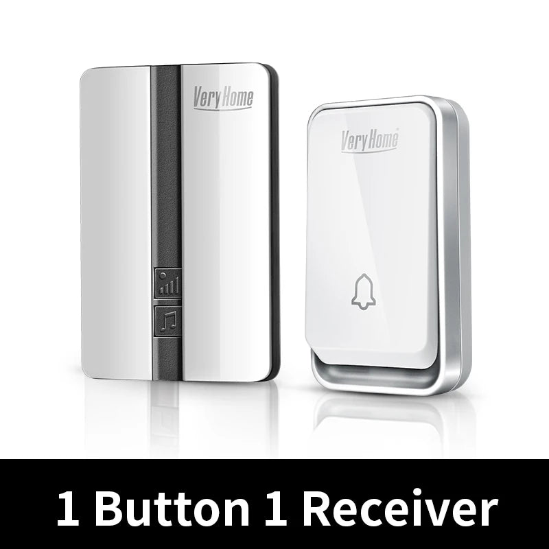 Self-Powered Wireless Doorbell — 150M Range, 51 Ringtones
