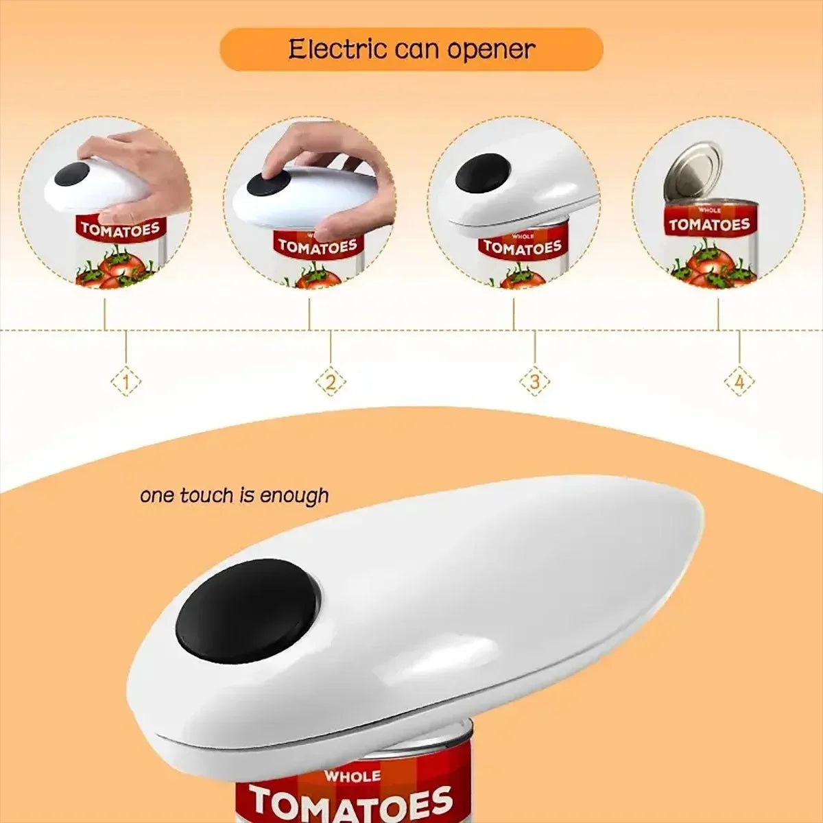 One-Touch Automatic Can & Jar Opener