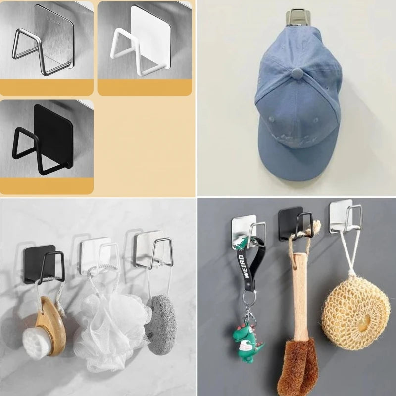 Adhesive Stainless-Steel Sponge & Dishcloth Holder Rack for Kitchen Sink