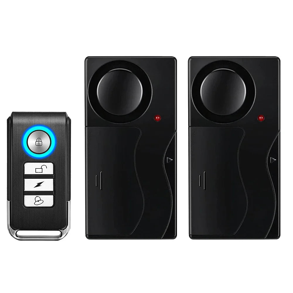 Wireless Vibration Alarm with Remote — 110dB