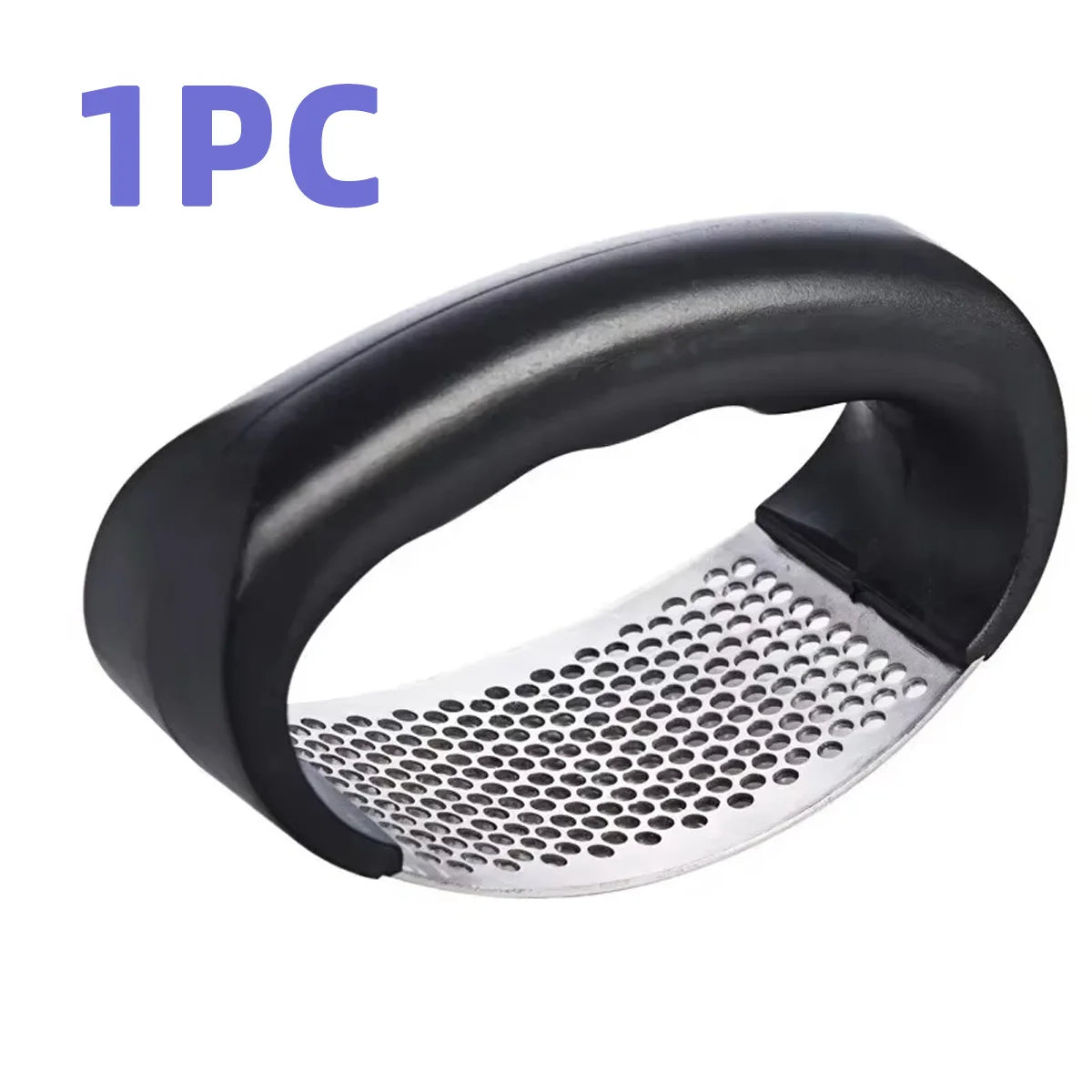 Stainless Steel Garlic Press — Hand-Squeeze Garlic & Ginger Crusher
