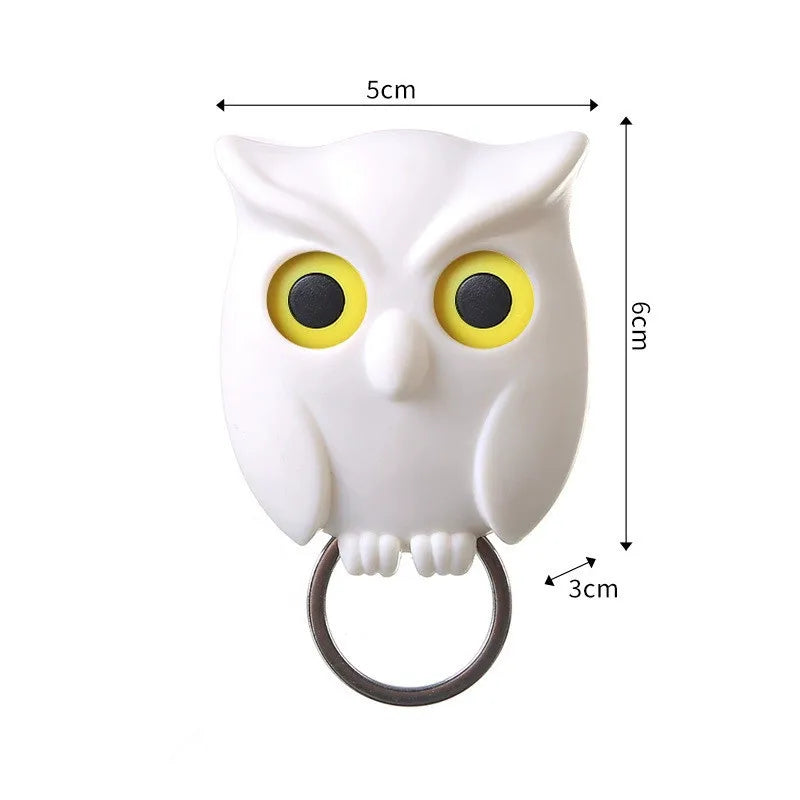 Magnetic Owl Wall Key Holder — Cute Bird Hook for Keys & Entryway