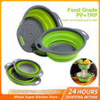 Collapsible Silicone Colander — Foldable Space-Saving Strainer
