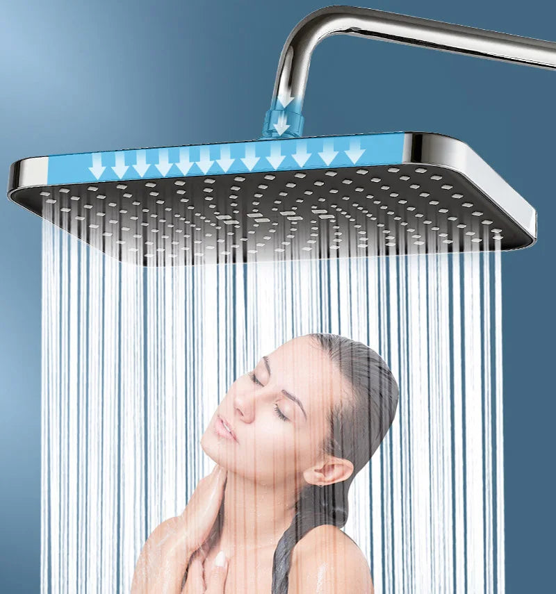 High-Pressure Rainfall Shower Head — 30cm