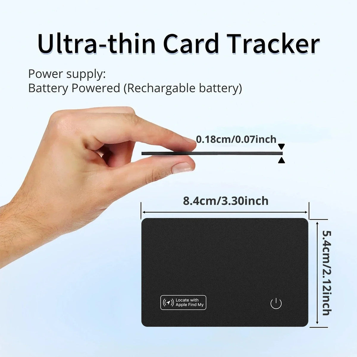 Bluetooth Card Tracker — Works with Find My