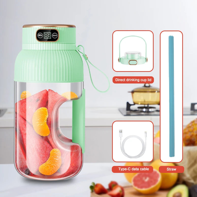 Portable USB-Rechargeable Juicer Blender — 1000ml