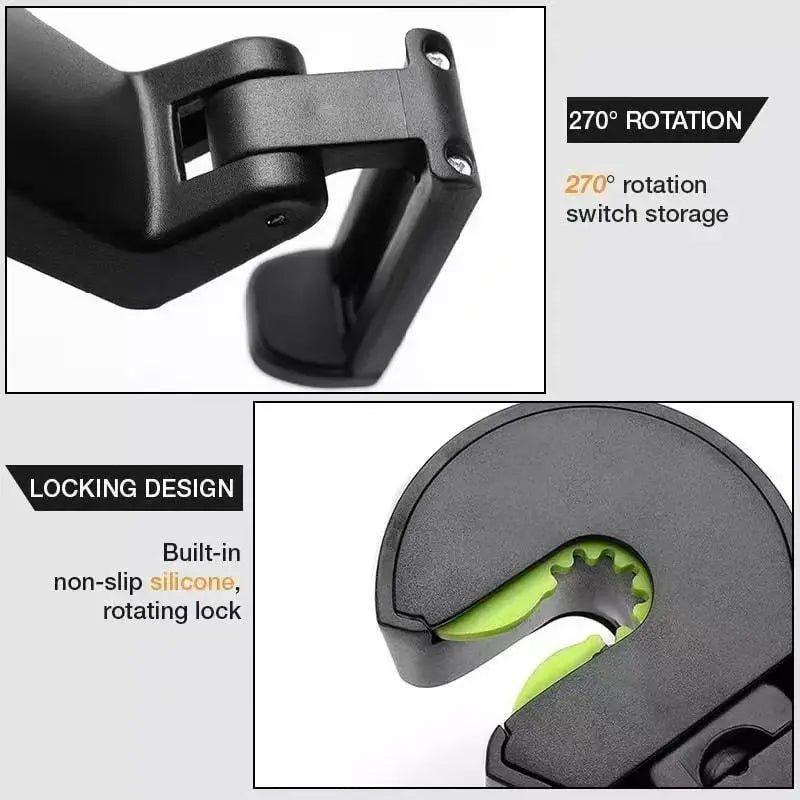 Car Headrest Hooks 2-Pack — Back Seat Hangers for Bags & Groceries