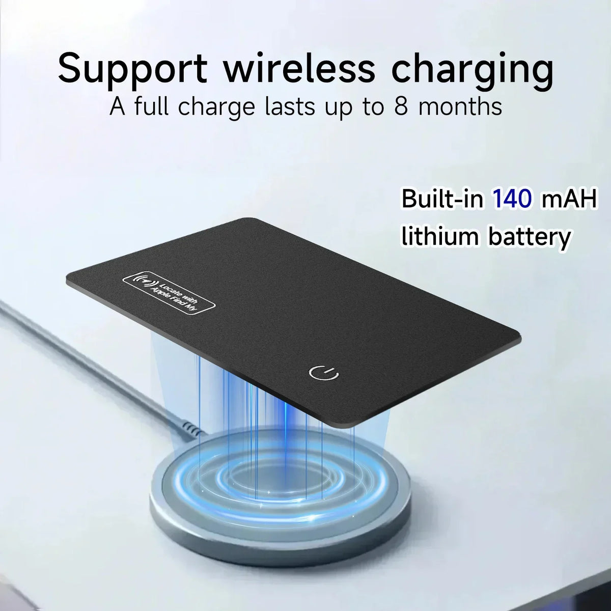 Bluetooth Card Tracker — Works with Find My