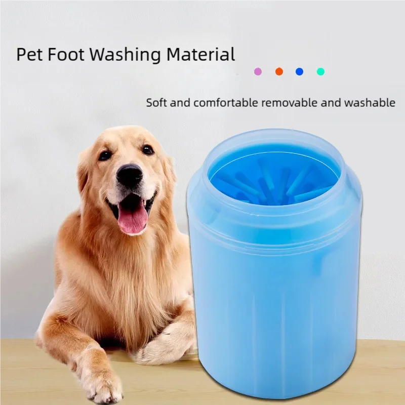 Pet Paw Cleaner Cup with Soft Silicone Bristles, Medium — Muddy Paw Washer