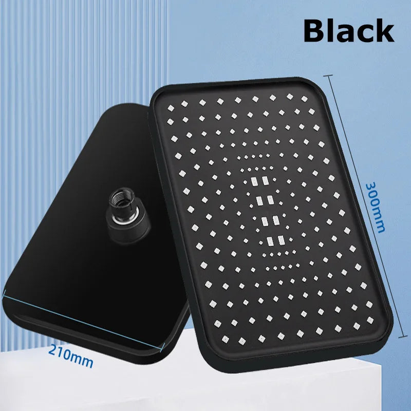 High-Pressure Rainfall Shower Head — 30cm