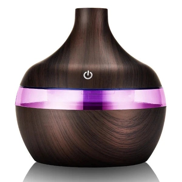 Ultrasonic Cool-Mist Aroma Diffuser 300ml with LED Light — Home Humidifier