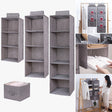 Cotton Hanging Closet Organizer — Drawer-Style Storage with Pockets
