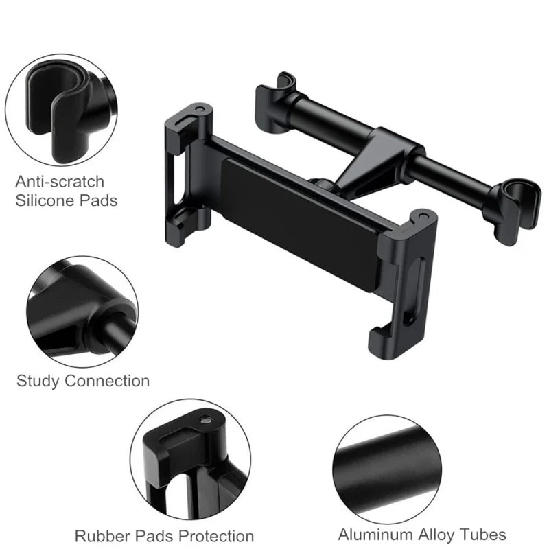 Universal Car Headrest Phone & Tablet Holder – Adjustable Backseat Mount