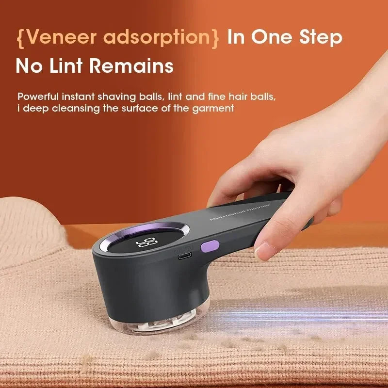 USB Rechargeable Electric Lint Remover with LED Display — Fabric Shaver for Clothes
