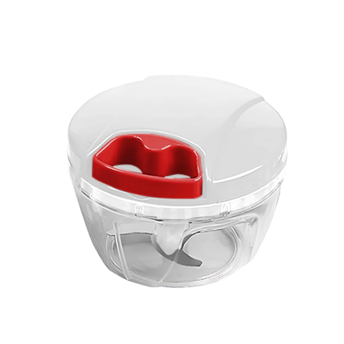 Manual Pull-String Food Chopper 600ml — Vegetable Cutter for Onion, Garlic & Herbs