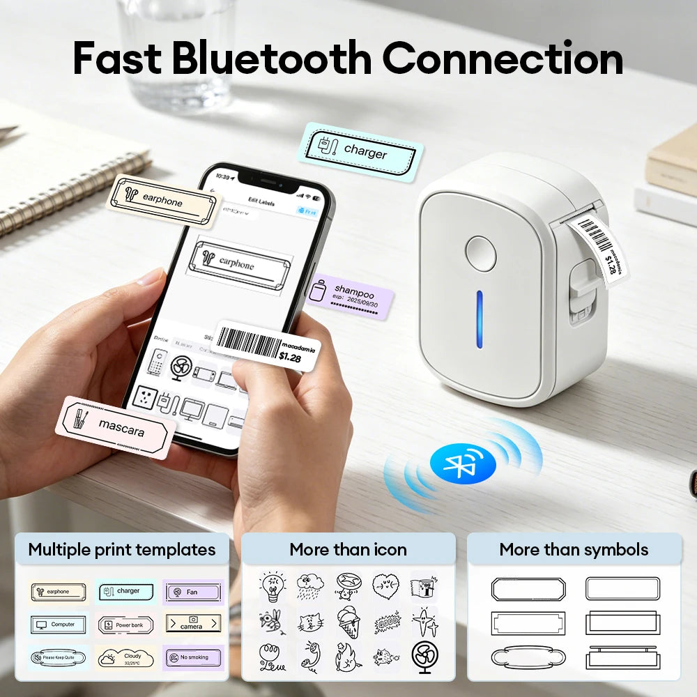 Portable Bluetooth Label Printer — Inkless
