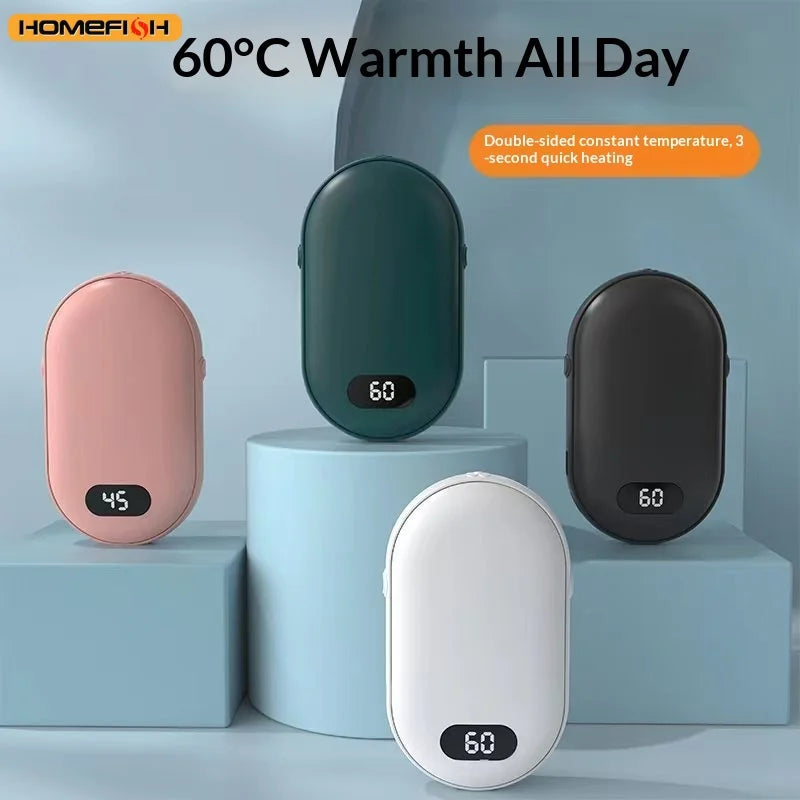 Rechargeable Hand Warmer with Digital Display