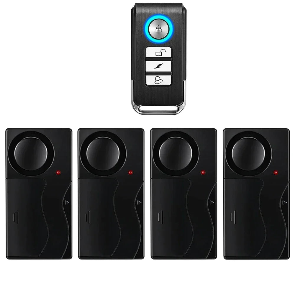 Wireless Vibration Alarm with Remote — 110dB