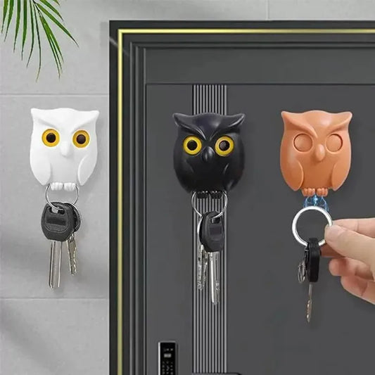 Magnetic Owl Wall Key Holder — Cute Bird Hook for Keys & Entryway