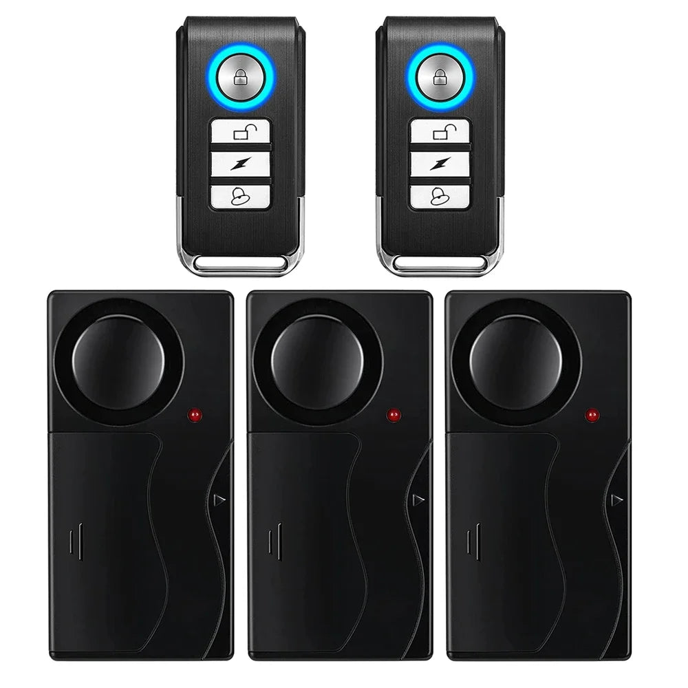 Wireless Vibration Alarm with Remote — 110dB