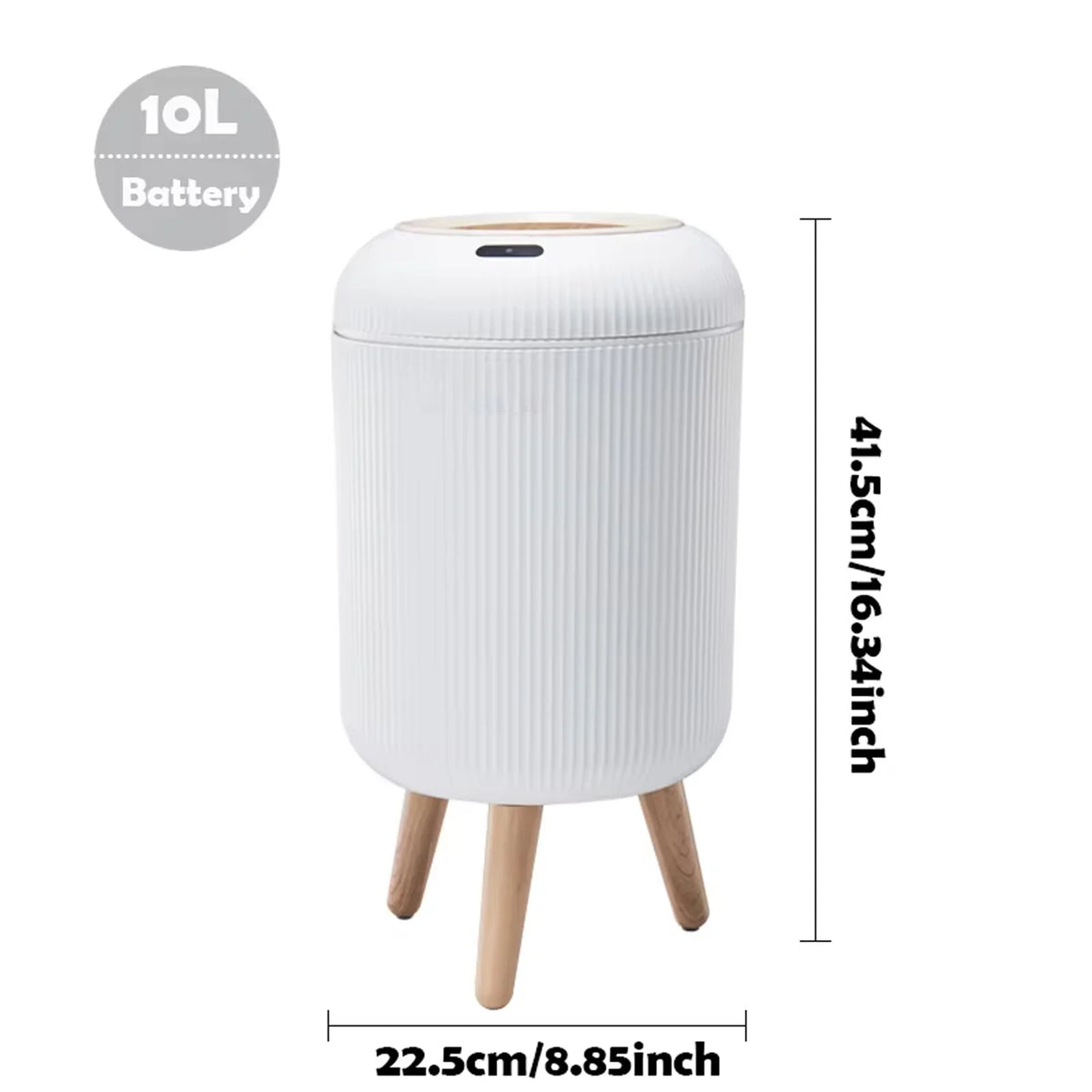 Motion-Sensor Trash Can — 10L Touchless Bin