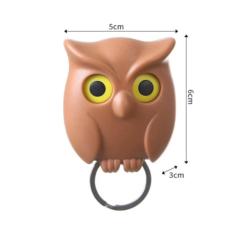 Magnetic Owl Wall Key Holder — Cute Bird Hook for Keys & Entryway