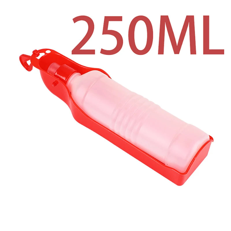 Portable Pet Water Bottle 500ml with Fold-Out Drinking Trough for Dogs