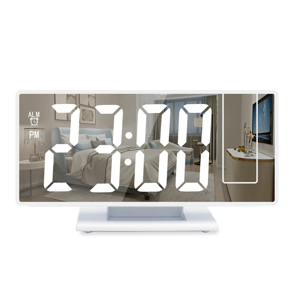 Projection Alarm Clock — 180° Ceiling Display
