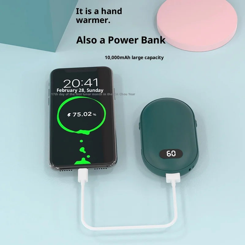 Rechargeable Hand Warmer with Digital Display