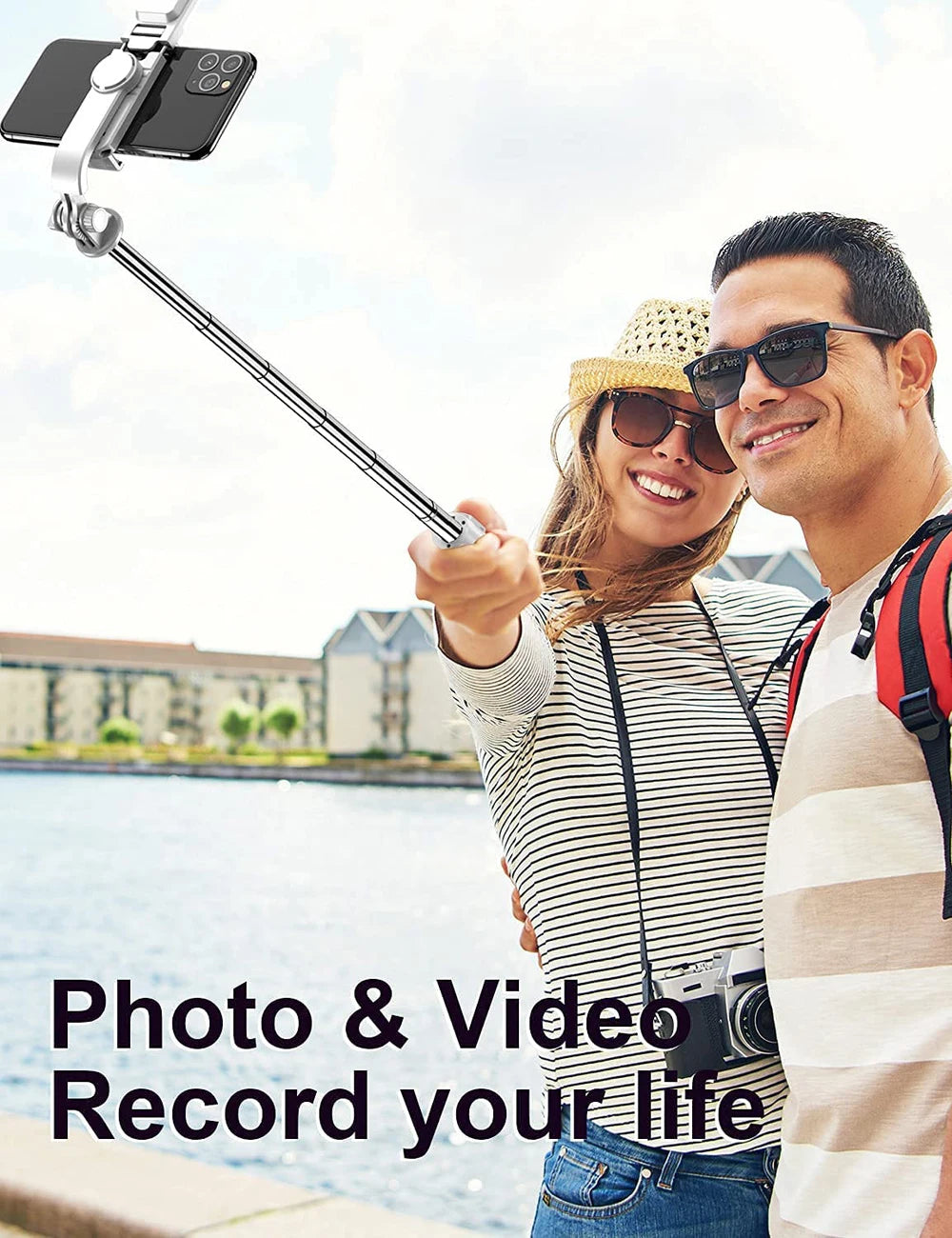 3-in-1 Wireless Bluetooth Selfie Stick Tripod with Remote & LED Fill Light – Universal-Fit Smartphone Holder