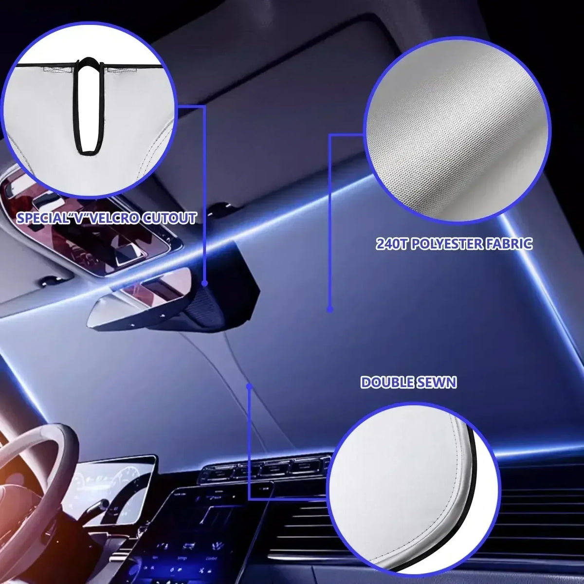 Foldable Car Windshield Sun Shade – UV Protection Heat Blocker