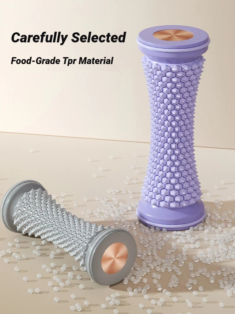 Spiky Handheld Muscle Roller — Portable Manual Massage Roller Ball