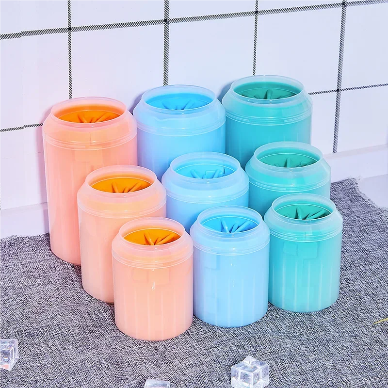 Pet Paw Cleaner Cup with Soft Silicone Bristles, Medium — Muddy Paw Washer
