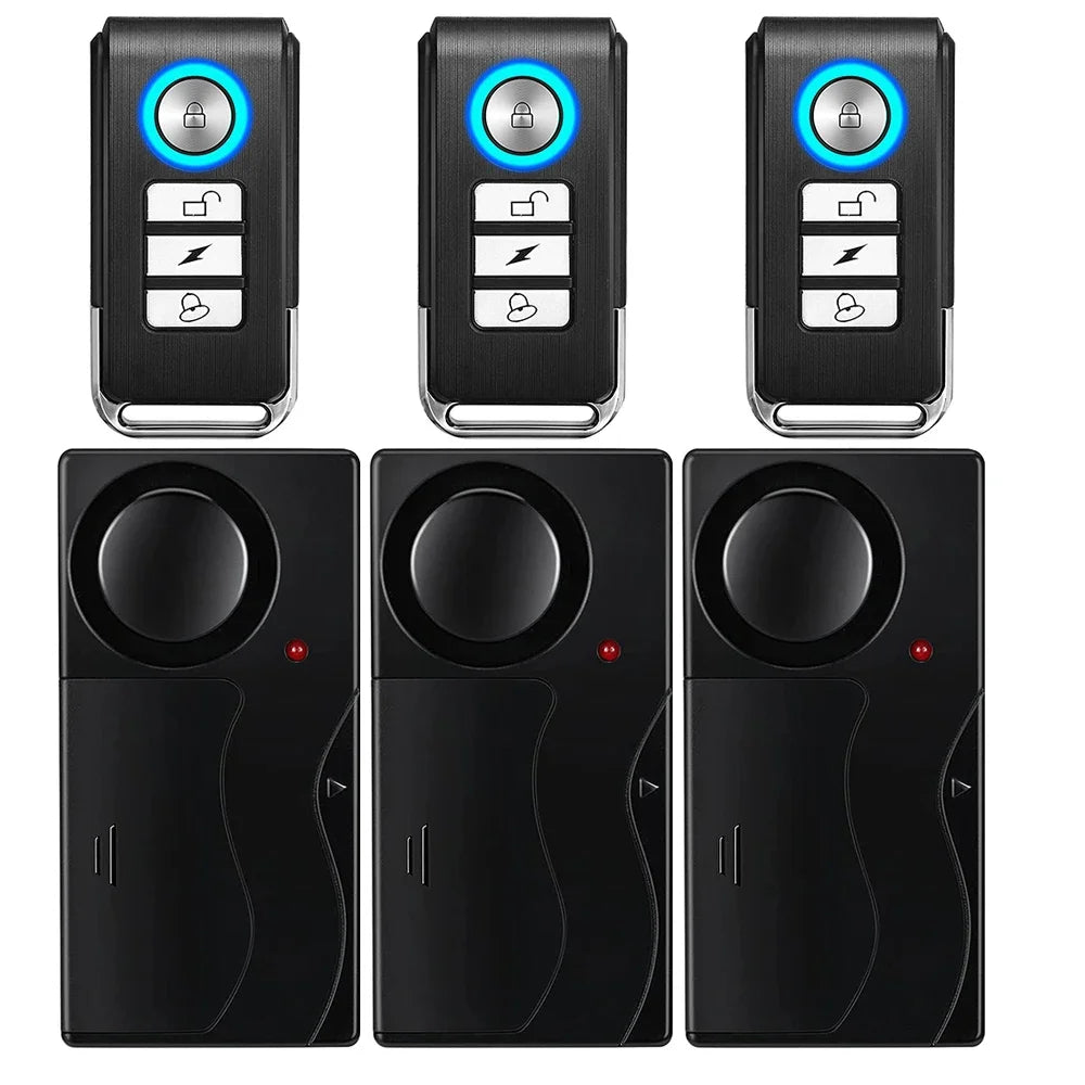 Wireless Vibration Alarm with Remote — 110dB