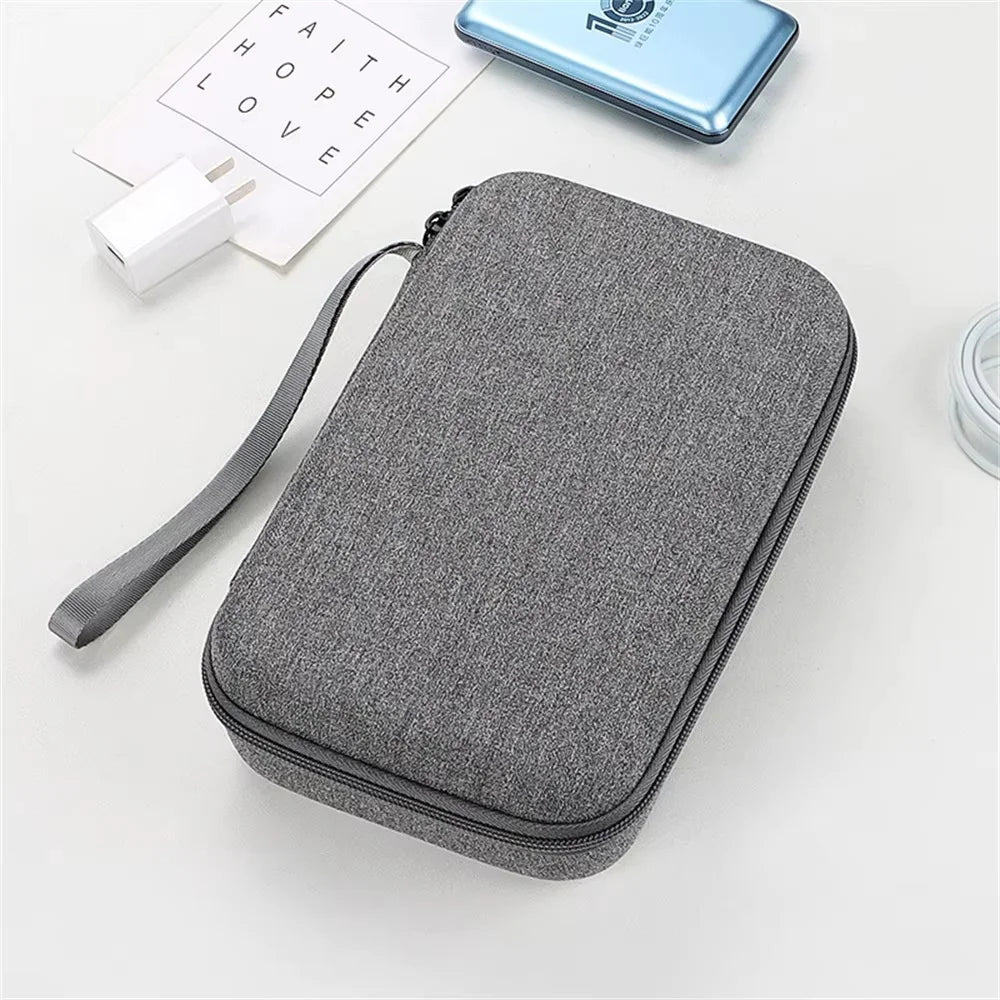 Large-Capacity Tech Organizer Pouch — Cable & Gadget Travel Case