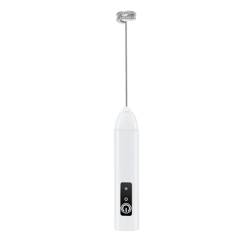 Rechargeable Electric Milk Frother — 3-Speed USB Coffee Whisk