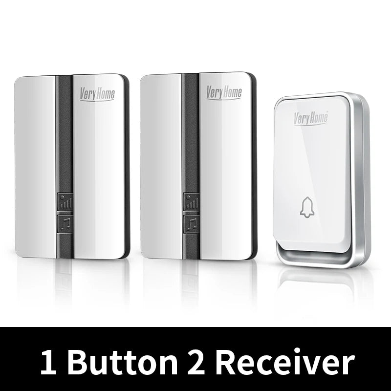 Self-Powered Wireless Doorbell — 150M Range, 51 Ringtones